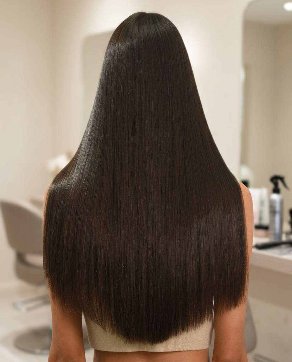 After — Damaged hair