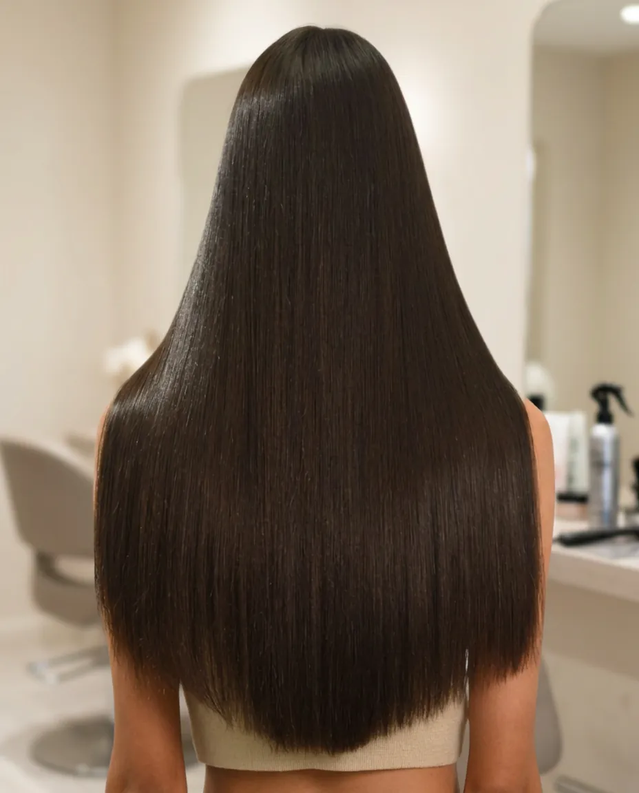 After — Damaged hair
